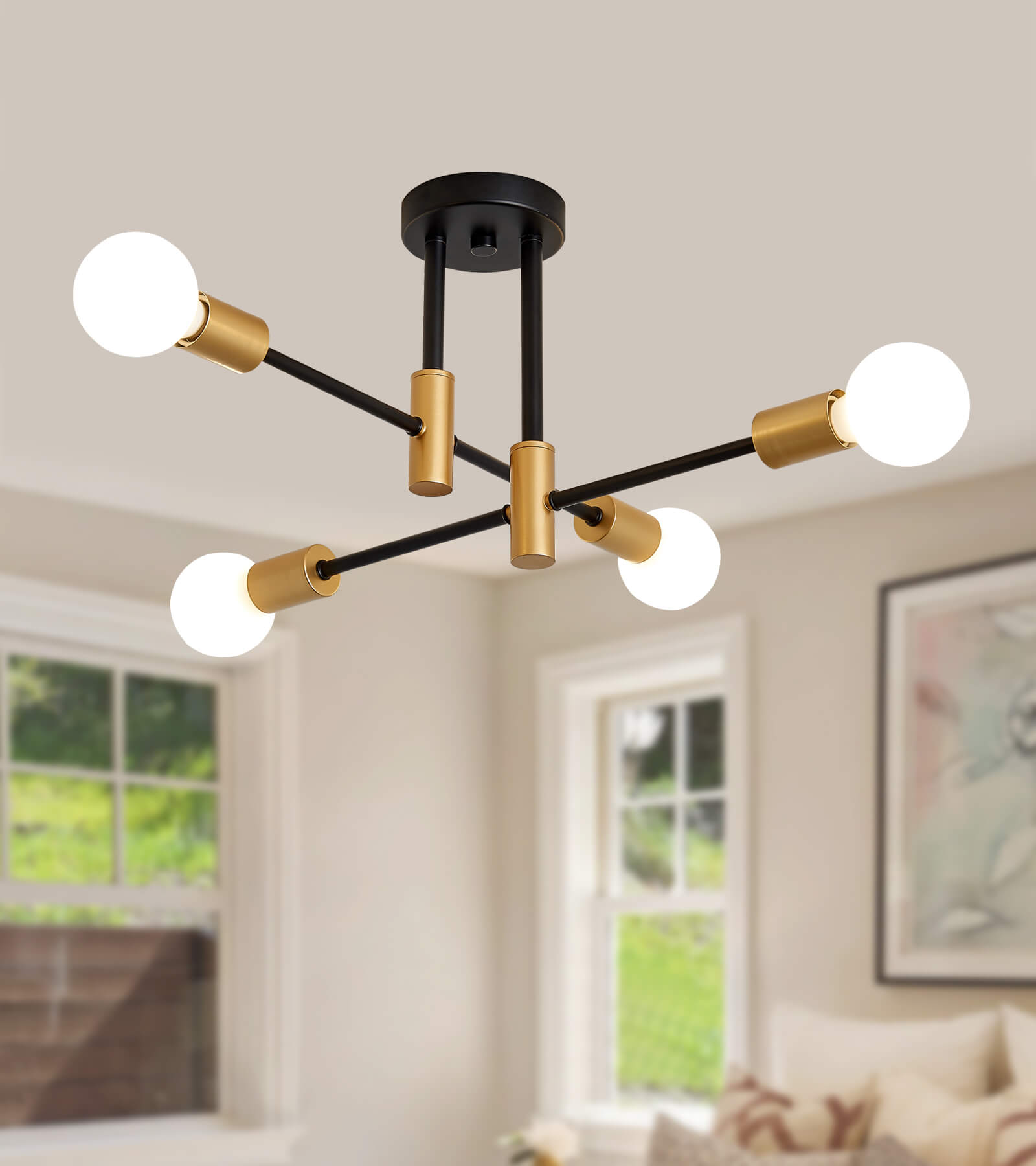 4 light flush mount ceiling deals fixture