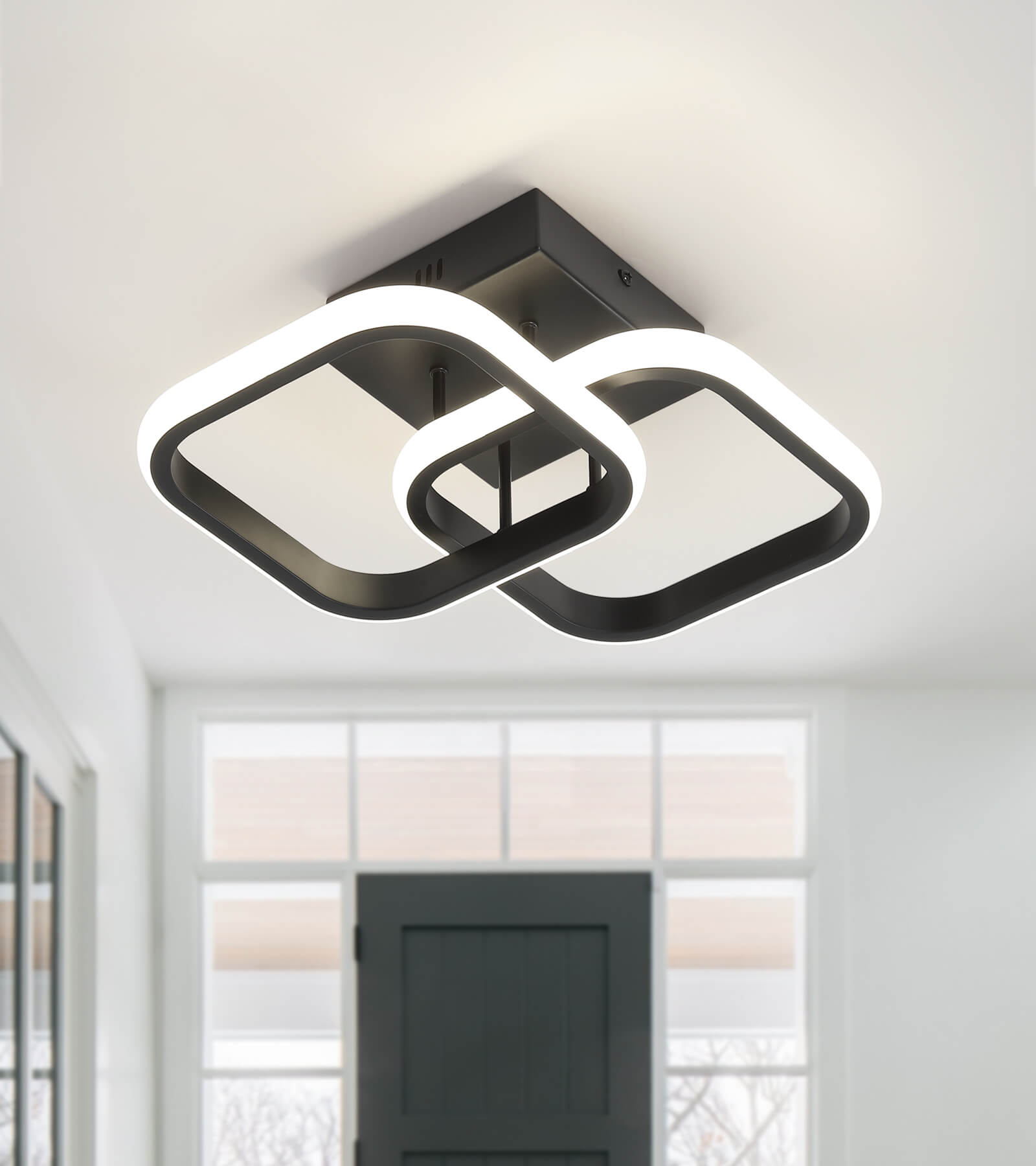 Modern Square Hallway Light fixture Led Flush Mount Ceiling Light