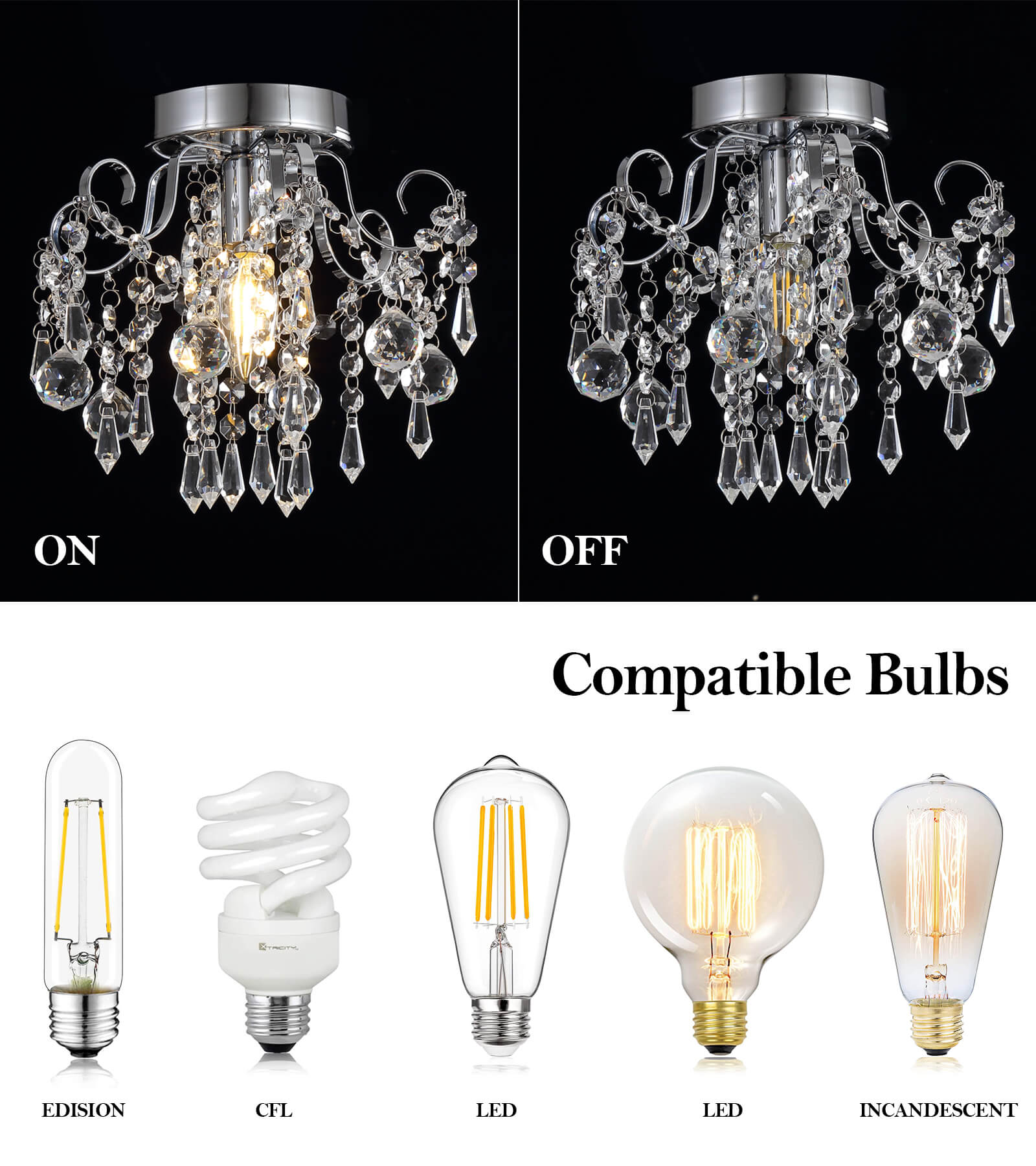 Small chandelier light deals bulbs