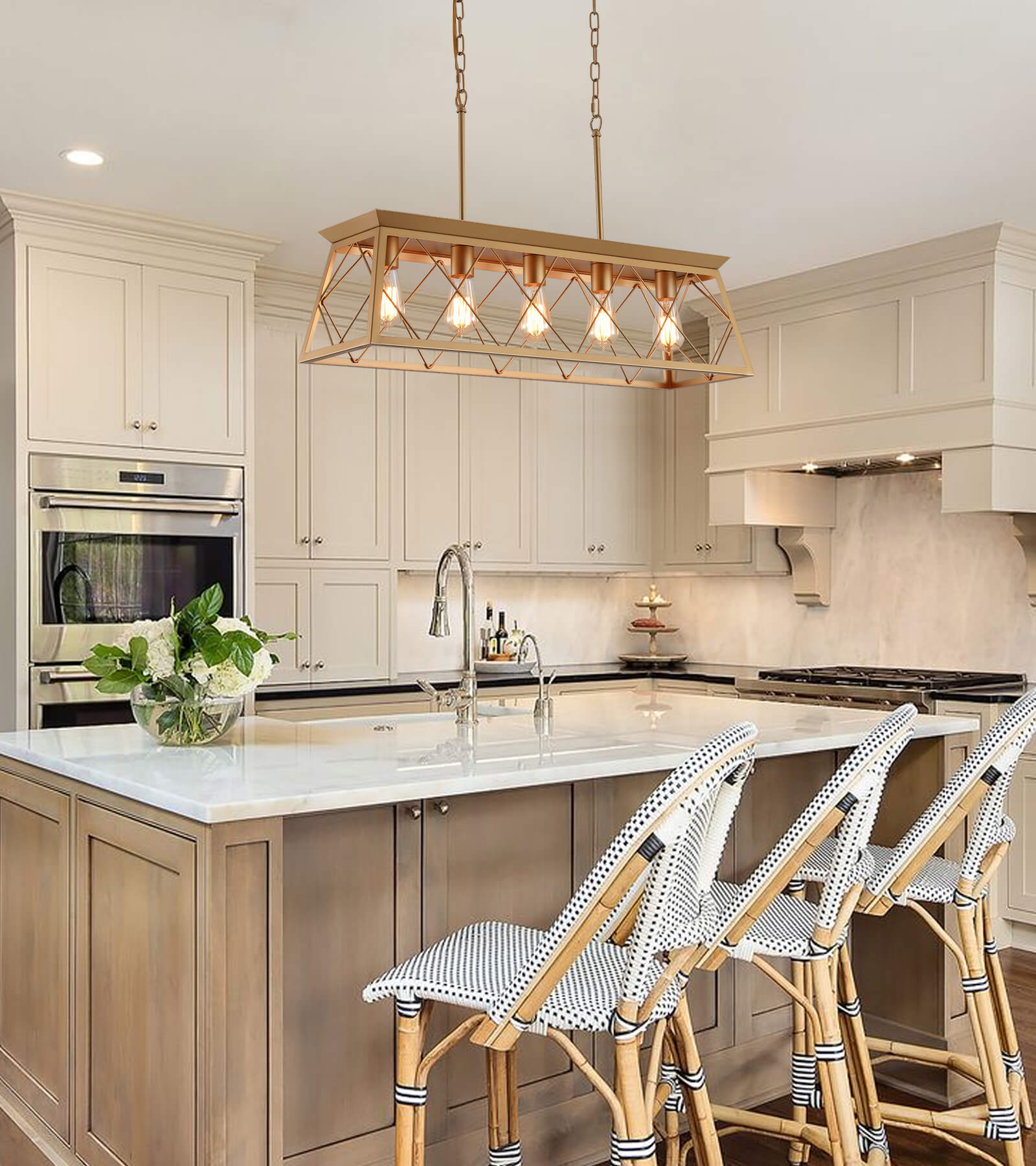 Farmhouse dining store room chandelier