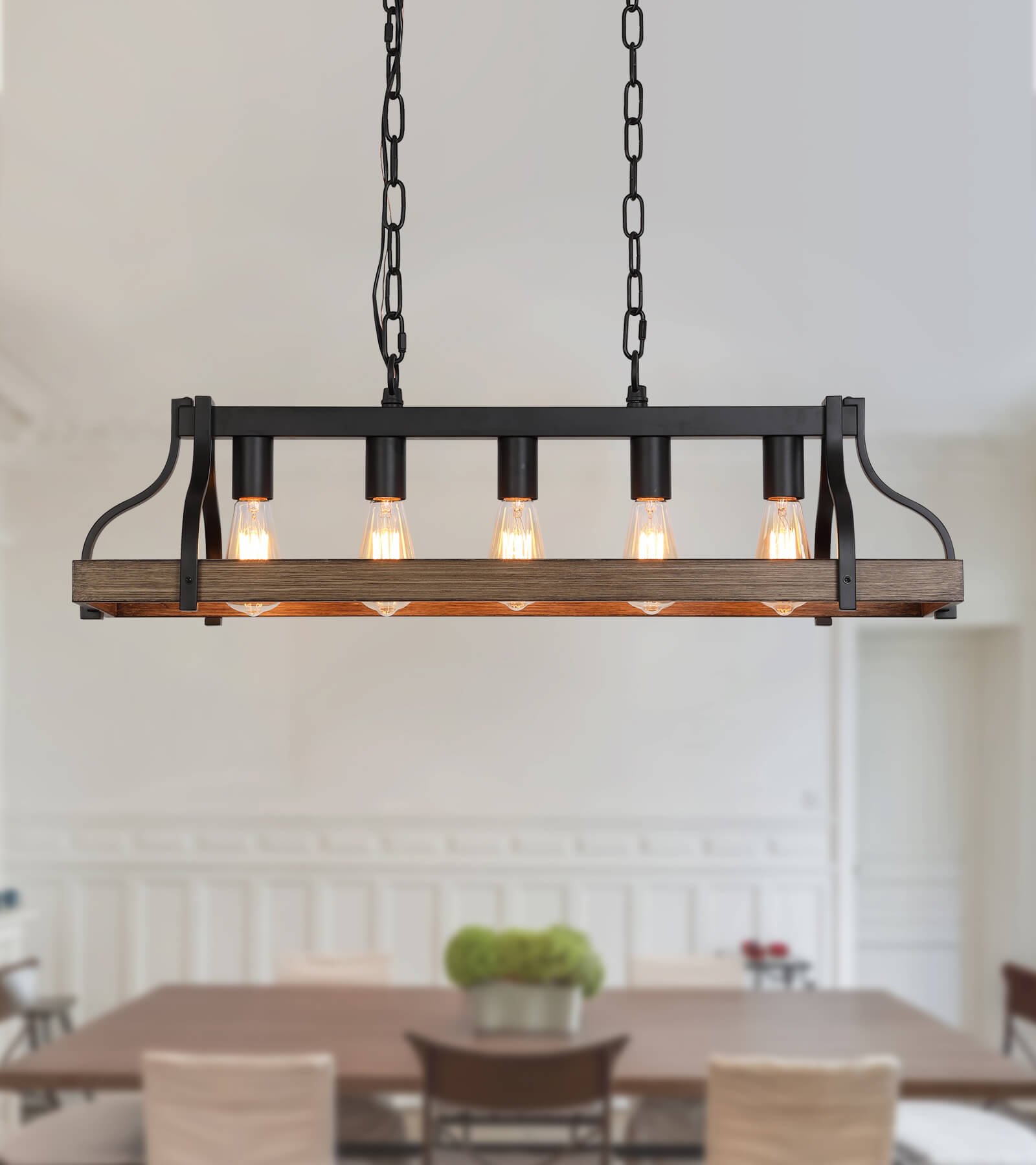 Wood farmhouse deals pendant light