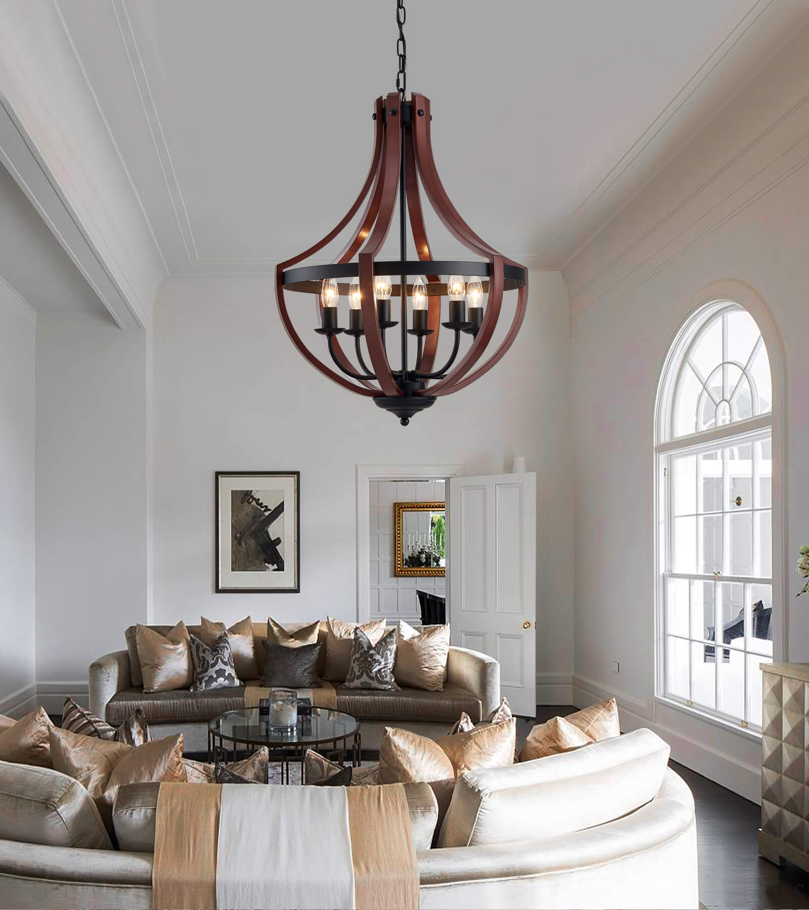 Farmhouse chandelier deals lighting