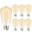 Edison ST64 LED E26 Base Bulb 6W Equivalent 60W  85+ CRI Non-Dimmable 6 Packs