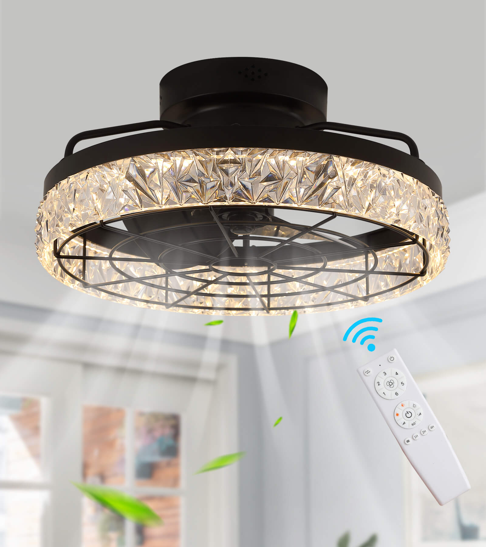 Modern Black Led Ceiling Fans With