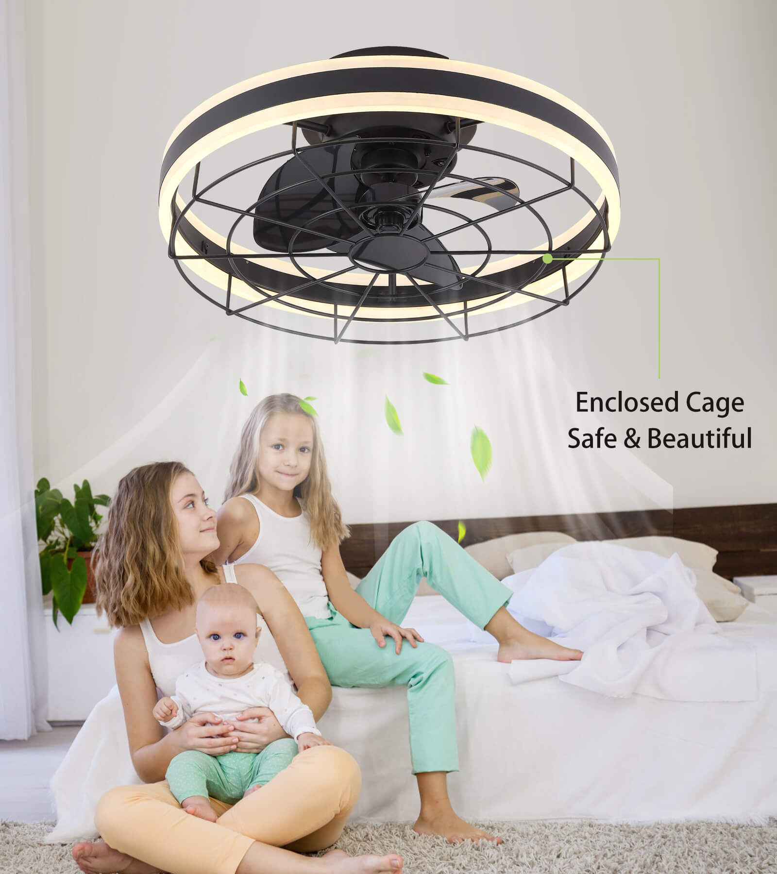 Black Ceiling Fan Light Remote Control | Low Profile Black Ceiling Fan Light  - Ceiling Fans - Aliexpress