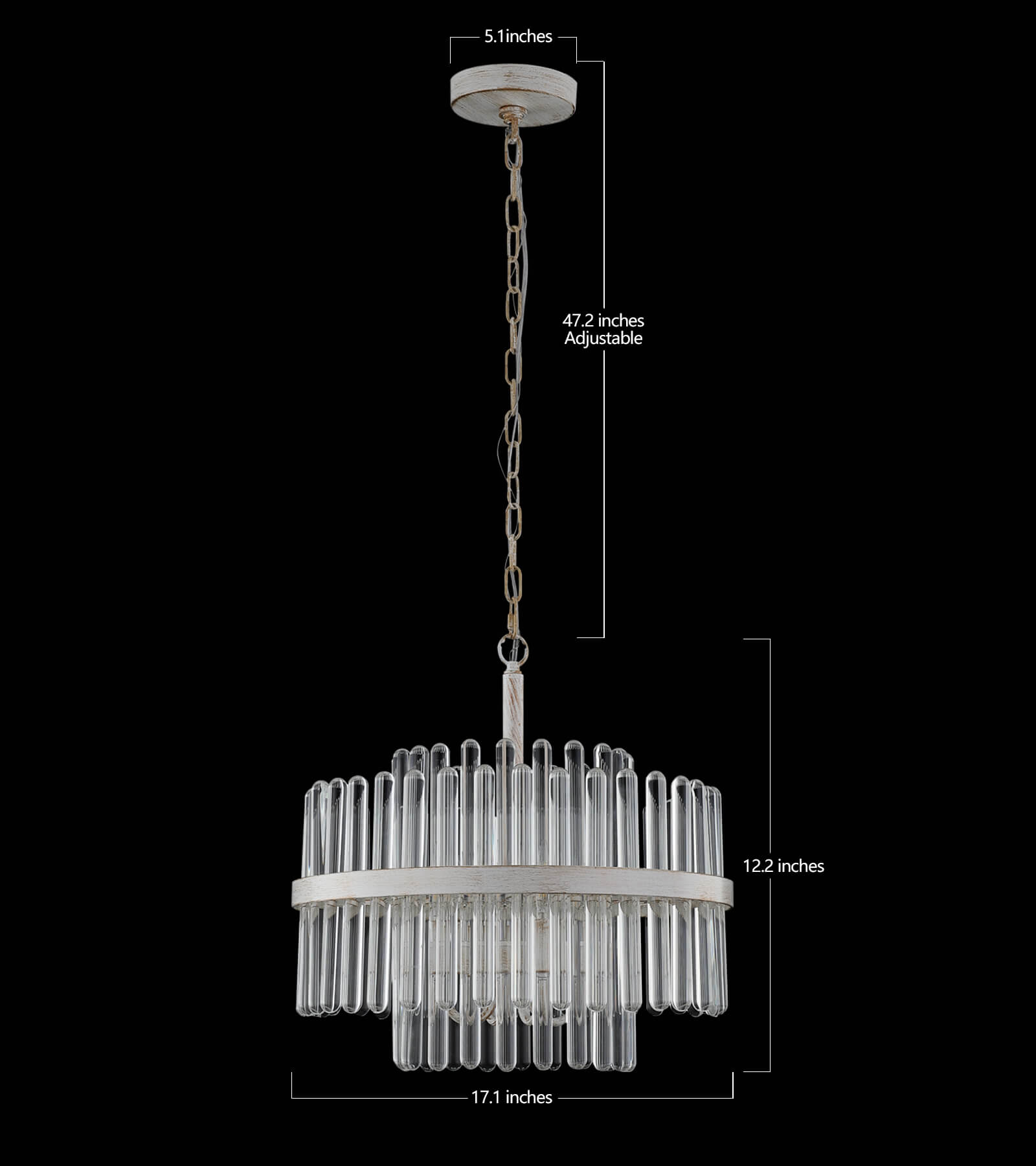 Q&S Modern Crystal Luxury Glass Chandelier