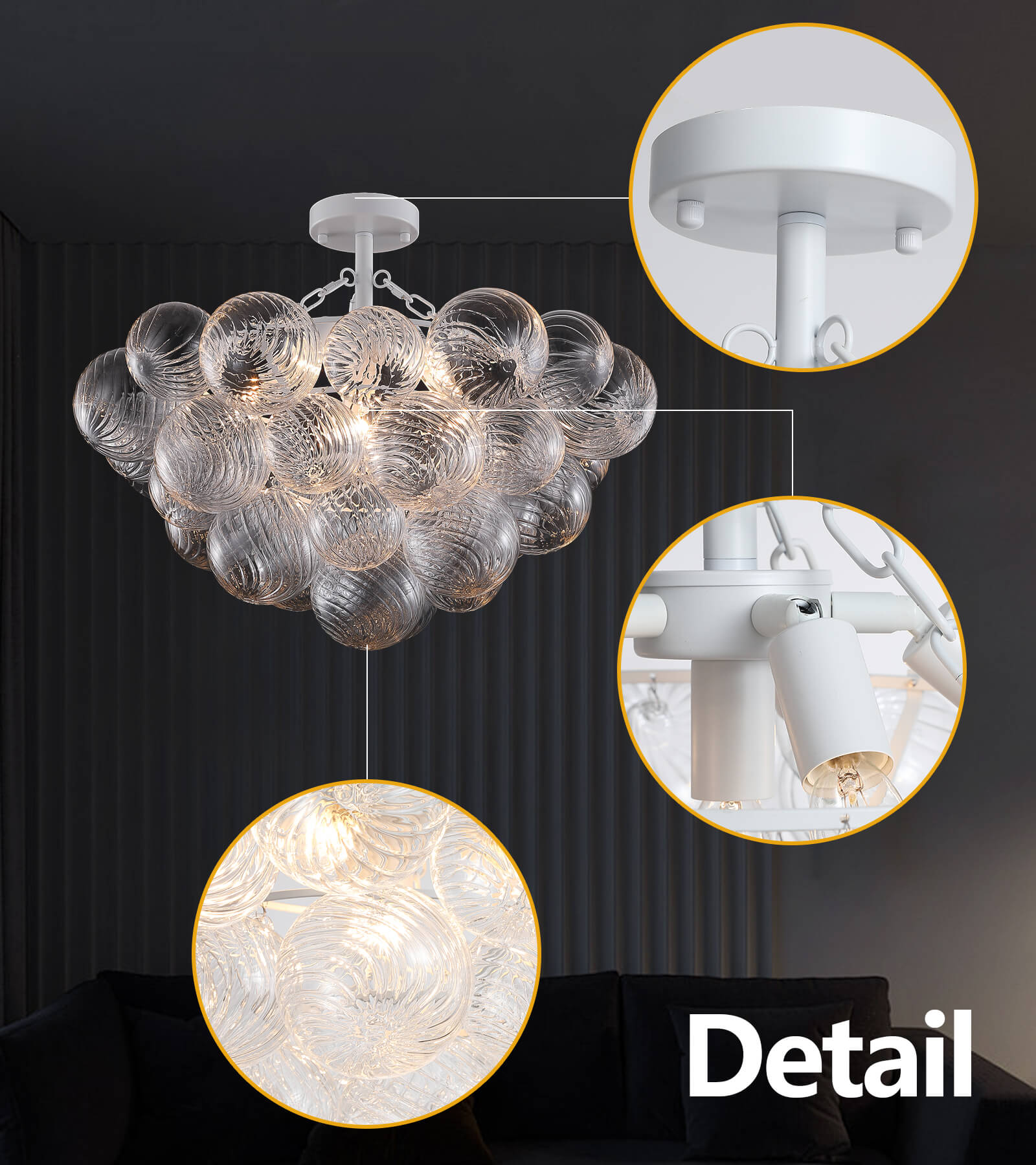 Modern Decorative Bubble Glass Chandelier/Ceiling Light